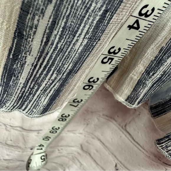 Zac & Rachel Striped Maxi Skirt Blue Gray taupe sz XL beach travel - Picture 3 of 6